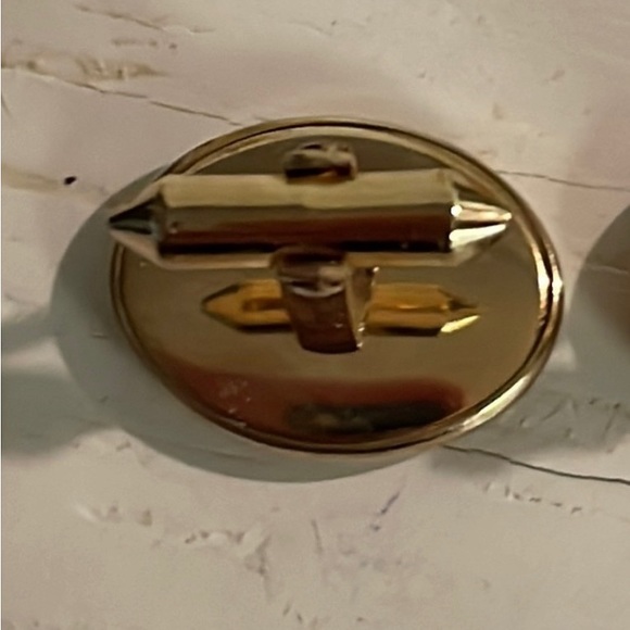 Antique unsigned/ 1/20 14k GF-gold filled-engravable oval cuff links - Picture 10 of 15